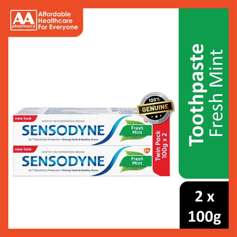 Sensodyne Fresh Mint Toothpaste Twin Pack 100g x 2