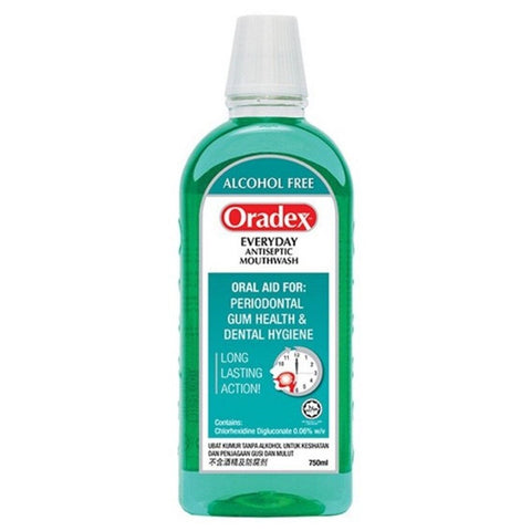 Oradex Everyday Mouthwash 750mL (Alcohol-Free)