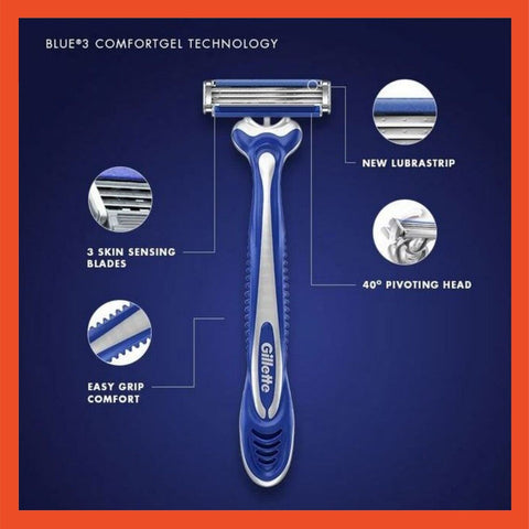 Gillette Blue 3 Comfort Disposable Razor 4's