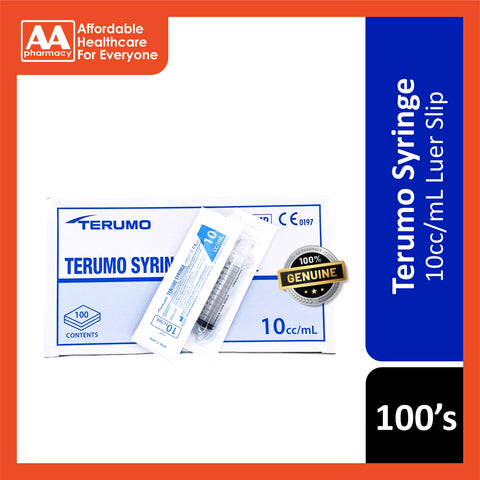 Terumo Syringe 10cc/mL 100's (Luer Lock/Luer Slip)