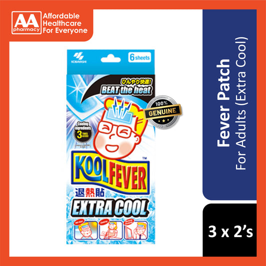 KoolFever Extra Cool Cooling Gel Sheet For Adults (12 years and above) 3x2's