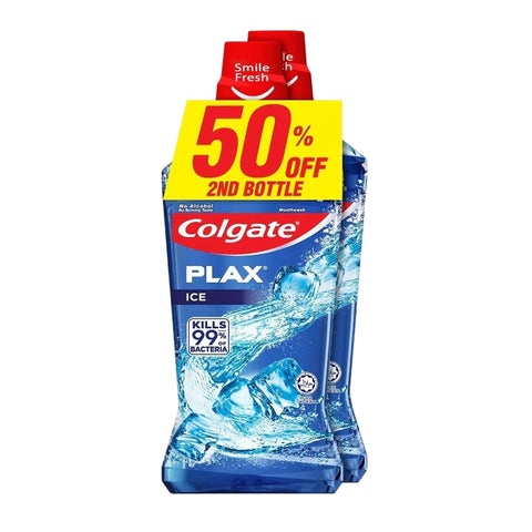 Colgate Plax Mouthwash Twin Pack (750mLx2) - Ice