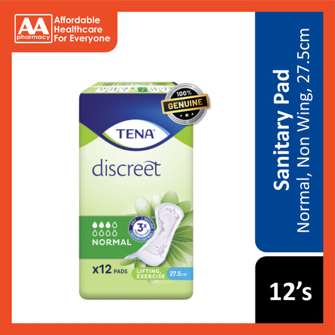 Tena Discreet Pads (Light to Medium Bladder Weakness, Normal, Non Wing 27.5cm) 12's