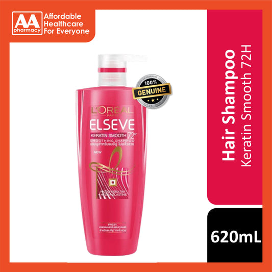 L'Oréal Paris Elseve Keratin Smooth 72H Smoothing Shampoo 620mL