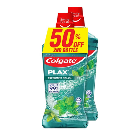 Colgate Plax Mouthwash Twin Pack (750mL X 2) - Freshmint Splash