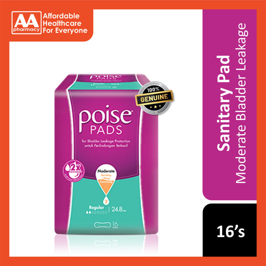 Poise Pads Regular 24.8cm 16's