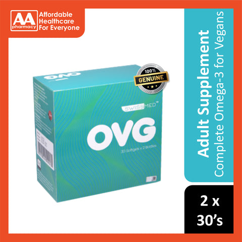 Swissmed OVG (Algae Oil TG Omega-3) Vegetable Softgel 2x30's