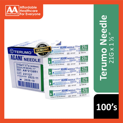 Terumo Agani Needle 100's (18G/19G/21G/23G/25G/26G/27G/30G)