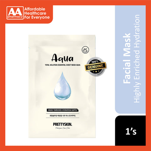 Pretty Skin Total Solution Essential Sheet Mask (Aqua) 1's