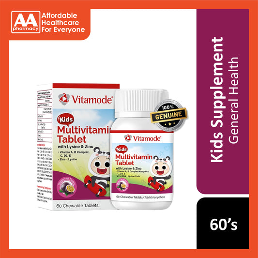 Vitamode Kids Multivitamin Tablet With Lysine And Zinc 60's