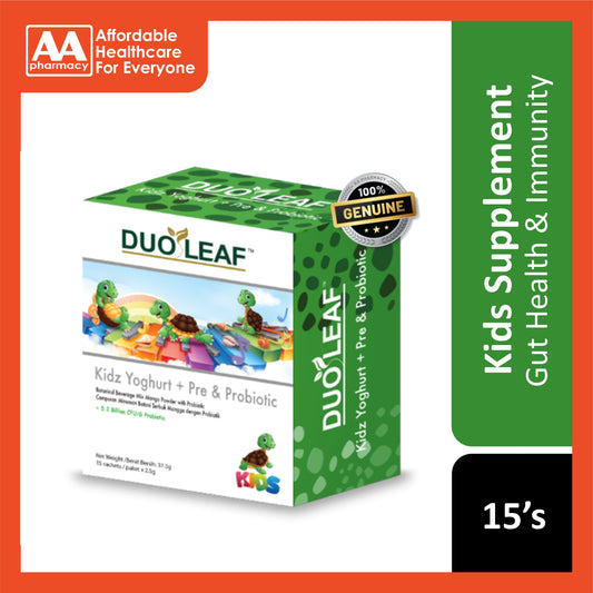 Duoleaf Kidz Yoghurt + Pre and Probiotic Sachet 15's