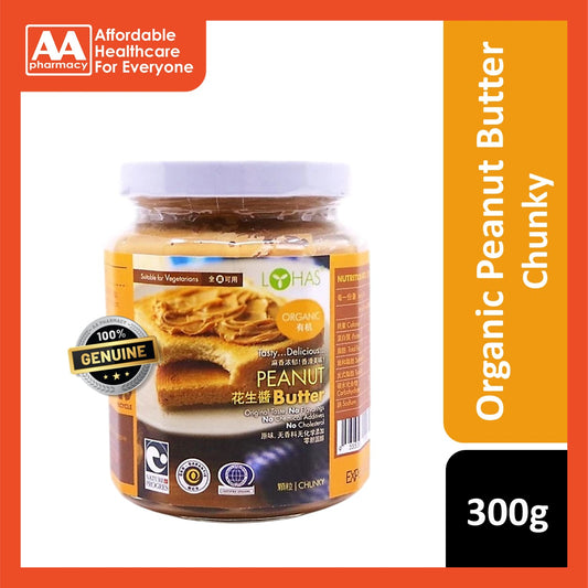 Lohas Organic Peanut Butter - Chunky 300g