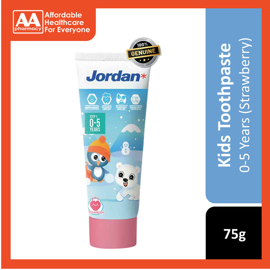 Jordan Toothpaste Step 1 (0 - 5 Years) 75g - Strawberry