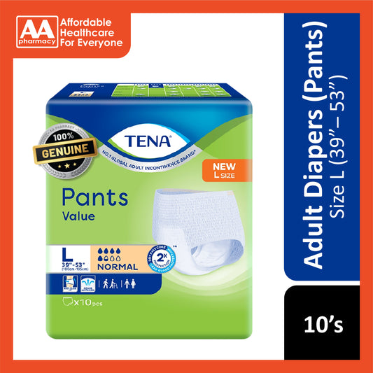 Tena Value Adult Pants Size L 10's (39- 53)