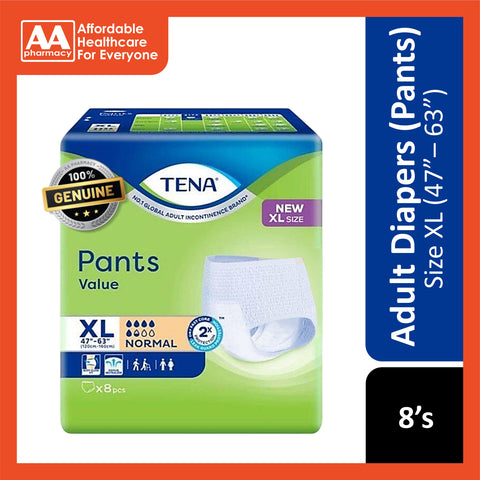 Tena Value Adult Pants Size XL 8's (47-63)