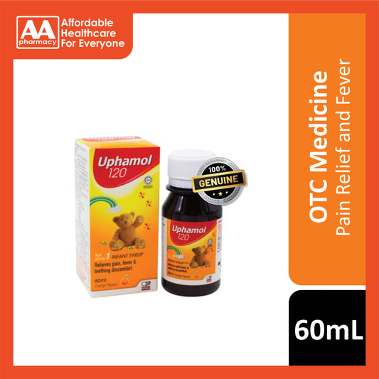 Uphamol Infant 120mg Orange Syrup 60mL