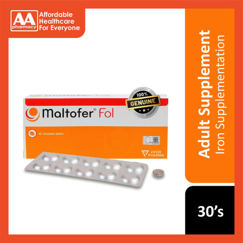 Maltofer Fol 100mg Chewable Tablet 30's