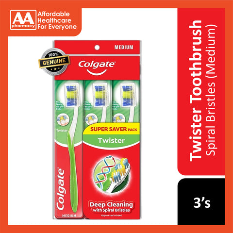 Colgate Toothbrush Twister (Medium) 3's