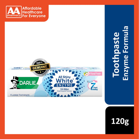 Darlie All Shiny White Supreme Enzyme Toothpaste 120g - Floral Fresh