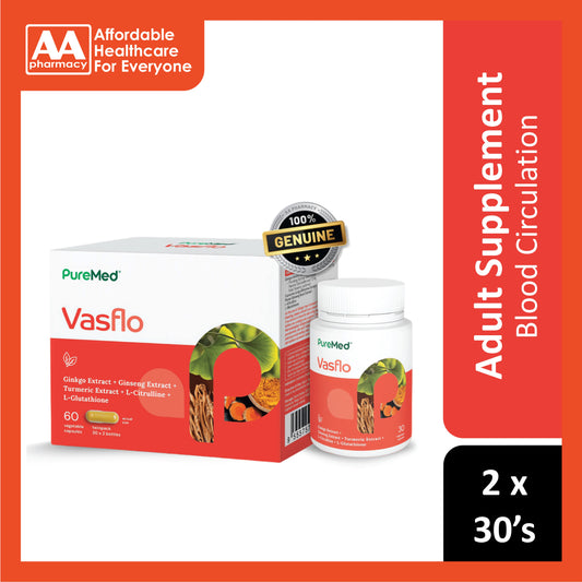 PureMed Vasflo Vegecapsule 2x30's