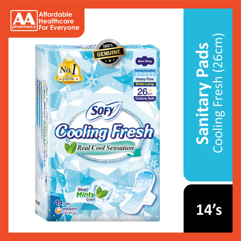 Sofy Cooling Fresh Day Maxi Wing 26cm 14's