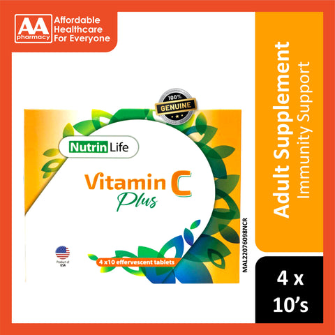 NutrinLife Vitamin C Plus Effervescent Tablet 4x10's