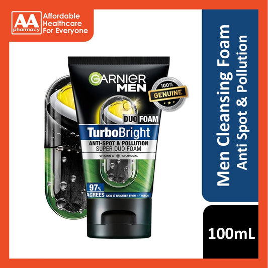 Garnier Men Turbo Bright Super Duo Foam 100mL