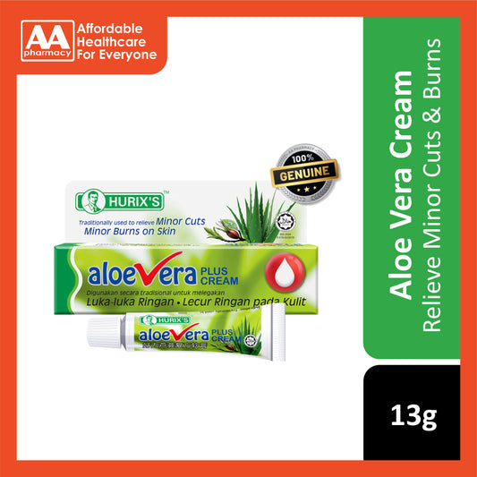 Hurix's Aloe Vera Plus Cream 13g (For Minor Cuts/Burns)