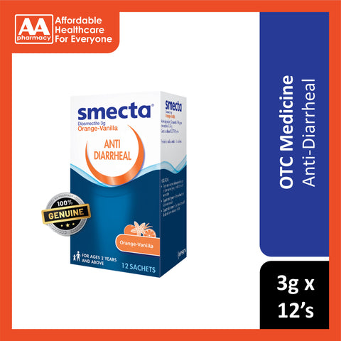 Smecta Anti-Diarrheal Orange-Vanilla Powder Sachet 3gx12's