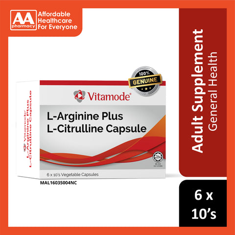 Vitamode L-Arginine Plus L-Citrulline Capsule 6x10's