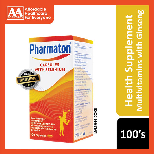 Pharmaton Capsule With Selenium 100's - Multivitamins with Ginseng G115