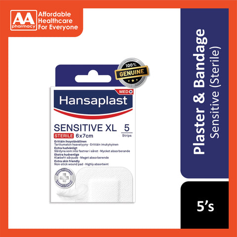 Hansaplast Sensitive Sterile XL Plaster 6cmx7cm 5's