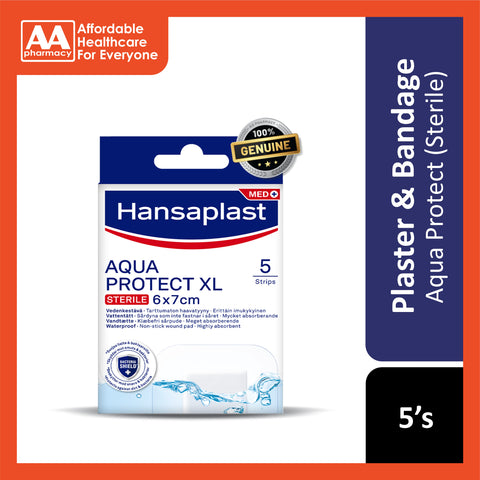 Hansaplast Aqua Protect Sterile XL Plaster 6cmx7cm 5's