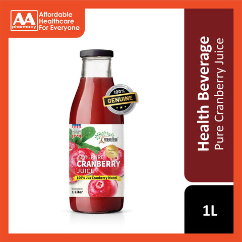 Green Tree Natural and Pure Cranberry Juice 1L