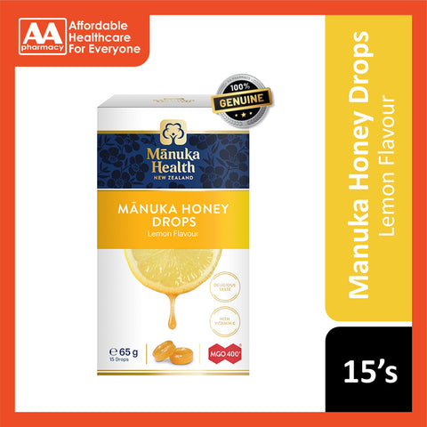 Manuka Honey Drops MGO400+ With Lemon 15's