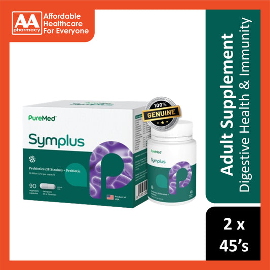 PureMed Symplus Vegecapsule 2x45's