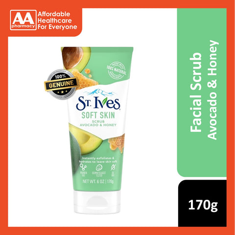 St. Ives Soft Skin Avocado & Honey Face Scrub 170g