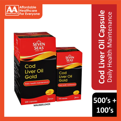 Seven Seas Cod Liver Oil Gold Capsule (500's+100's)