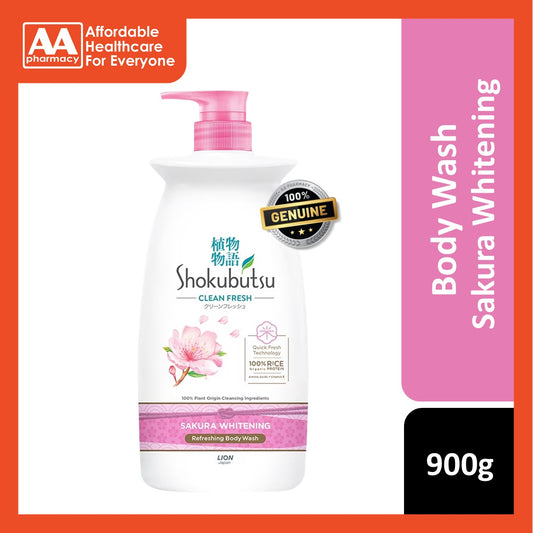 Shokubutsu Clean Fresh Refreshing Body Wash 800g Refill - Sakura Whitening