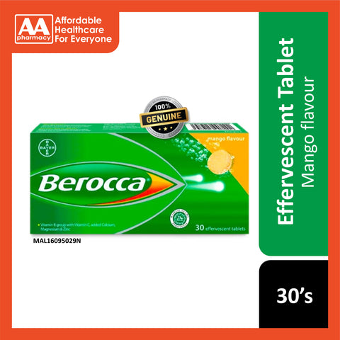 Berocca Effervescent Tablet 2x15's (Mango)