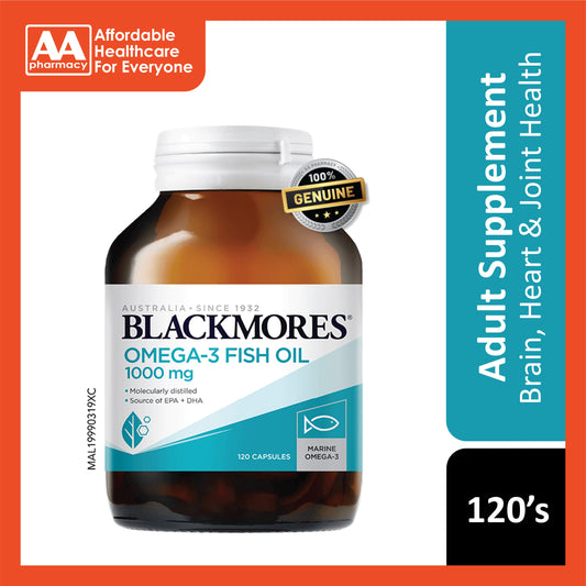 Blackmores Omega-3 Fish Oil 1000mg Softgel 120's