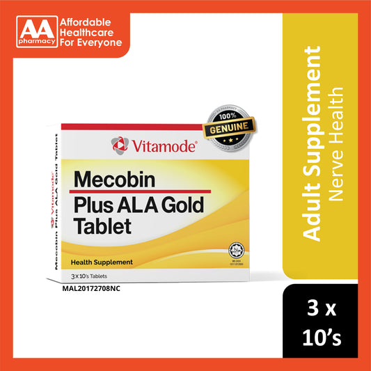 Vitamode Mecobin Plus ALA Gold 3x10's