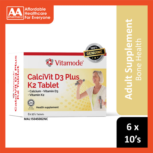 Vitamode Calcivit D3 Plus K2 Tablet 6x10's