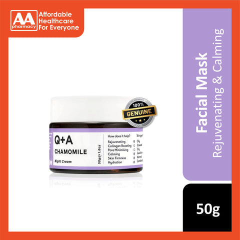 Q+A Chamomile Calming Night Cream 50g