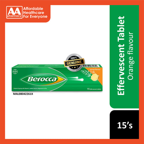 Berocca Effervescent Tablet 15's (Orange)