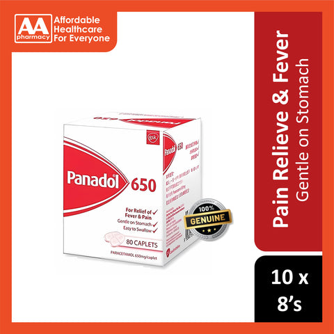 Panadol 650mg Caplet 10x8's