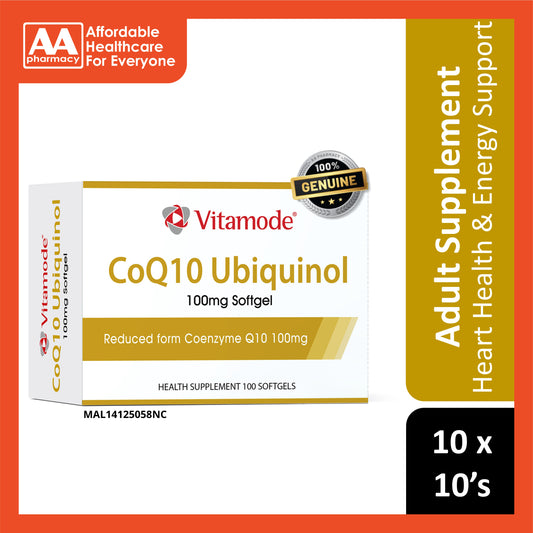 Vitamode CoQ10 Ubiquinol 100mg Softgel 10x10's