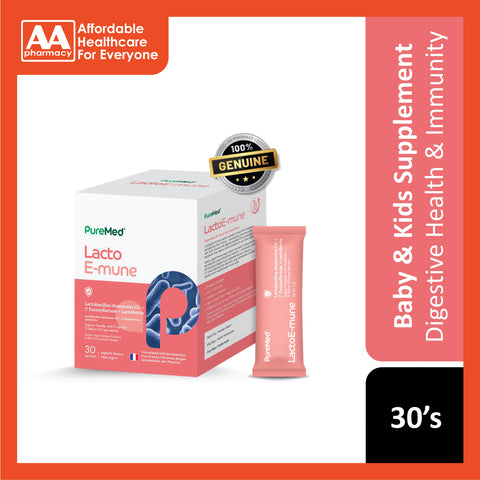 PureMed Lacto E-Mune Probiotic Sachet 30's (Kids Probiotic)