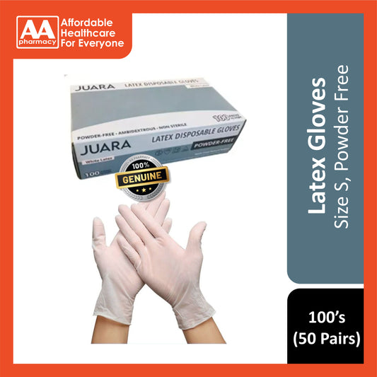 [CLEARANCE] [WITHOUT BOX] Latex Disposable Gloves Size S 100's (50 Pairs)