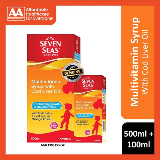 Seven Seas Multivitamin Syrup with Cod Liver Oil 500mL+100mL